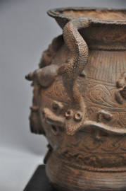 GREAT! Old, bronze IFE Jar, region Benin City, Nigeria, approx. 1950