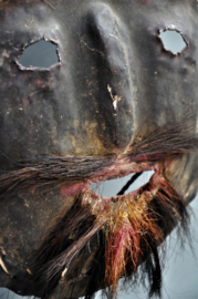 Metal shaman face mask, West Nepal