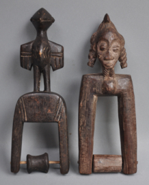 2x Baule weaving pulley, Ivory Coast, 2nd half of the 20th century