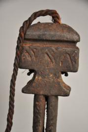 GREAT! Very old ghurra, churning stick conductor, Nepal, 1850-1900
