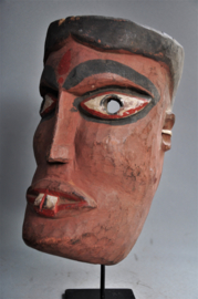 Expressive wooden festival mask, West Nepal, ca 1970