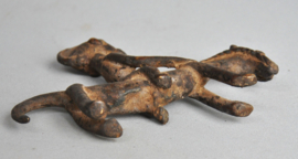 Oud bronzen Dogon ruiter, Dogon, Mali, midden 20e eeuw