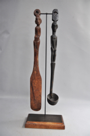 80-100 years old ritual spatula and spoon, IFUGAO, Luzon, Philippines