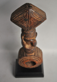 GREAT! Museum piece! Very old ghurra, churning rod holder, Nepal, 1850-1900