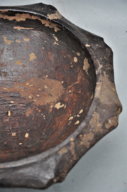 Large old tribally used wooden bowl, IFUGAO, Luzon, 1st half 20th century