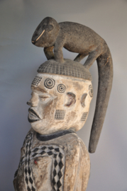 Mega groot janus beeld van de IBO, Nigeria, ca 1970