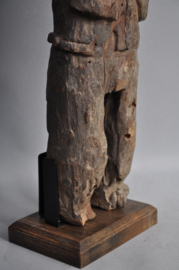 GREAT! Old hard wooden guard statue, Nepal