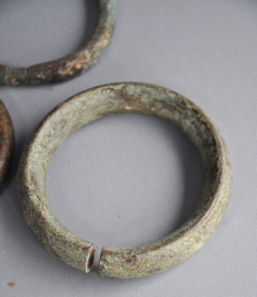 Couple of 3 bronze bracelets, West Africa, 1st half 20th century