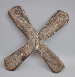 KATANGA CROSS, old Congolese currency of red copper, DR Congo