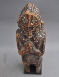 Old wooden tribal statue of a shaman, Nepal, mid 20th century