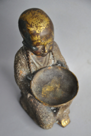 Refined cast bronze monk, 2nd half of 20th century, Nepal