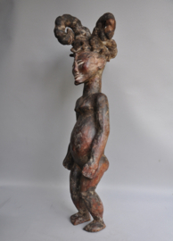 Ekoi/Ejagham Beeld met Antilopenleer - Mystieke Schoonheid uit de Cross River Regio