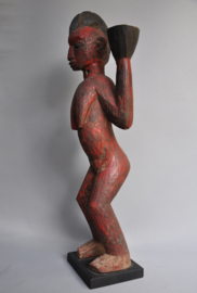 Vrouwelijk Baule Mbra Beeld - Rituele Kunst uit Ivoorkust