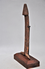 Old fer noir PHALLUS, fertility statue, FON, Benin, approx. 1950