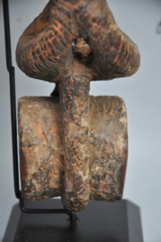 Exceptional ghurra, churning stick holder, Nepal, 1850-1900