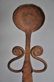 Extremely rare! Ceremonial spoon, fer noir, Ga'anda tribe, N East Nigeria