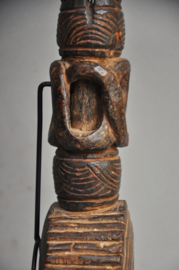 GREAT! Museum piece! Very old ghurra, churning rod holder, Nepal, 1850-1900