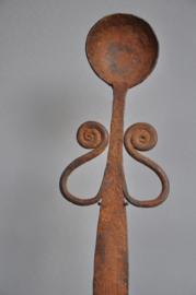 Extremely rare! Ceremonial spoon, fer noir, Ga'anda tribe, N East Nigeria