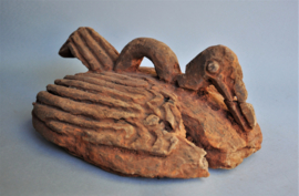 Very old wooden lid of ceremonial pot, YORUBA, Nigeria