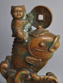 Bronze lucky statue, China, 1960-70