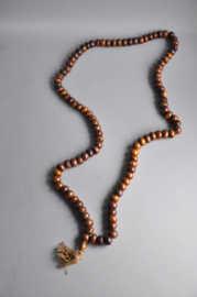 108 bead mala from fossil shell beads, Nepal, late 20th century