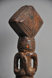 GREAT! Museum piece! Very old ghurra, churning rod holder, Nepal, 1850-1900