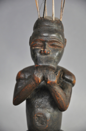 Old, tribally used altar statue, BACONGO/YOMBE, D.R. Congo, ~1950