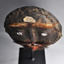 Metal shaman face mask, West Nepal