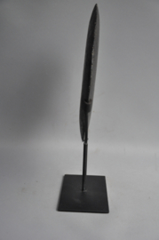 Stone currency on stand, SUMBA, Indonesia, 21st century