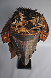 GREAT! KUBA MPOOM mask, DR Congo, 1930-1950