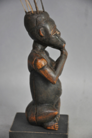 Old, tribally used altar statue, BACONGO/YOMBE, D.R. Congo, ~1950