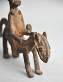 Oud bronzen Dogon ruiter, Dogon, Mali, midden 20e eeuw