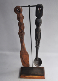 80-100 years old ritual spatula and spoon, IFUGAO, Luzon, Philippines