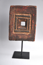 Wooden home altar on metal stand, Rajastan, India, ca 1960