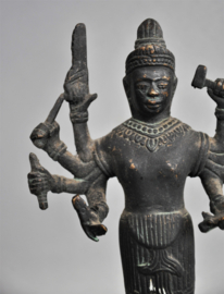 Bronze Hindu god, Vishwakarma, India, mid 20th century