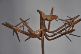 Old fer noir FON altar statue, Benin, 1940-50