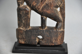 Wooden altar statue, Shiva on horseback, Northern India/Rajasthan, early 20th century