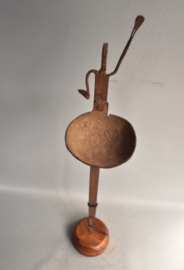 Fer Noir, iron oil lamp on stand, DOGON, Mali, 2nd half 20th century