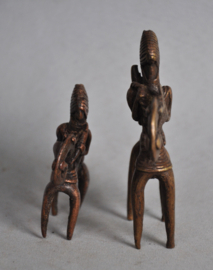 Twee bronzen paardjes met ruiters, SAO, Tsjaad, 21e eeuw