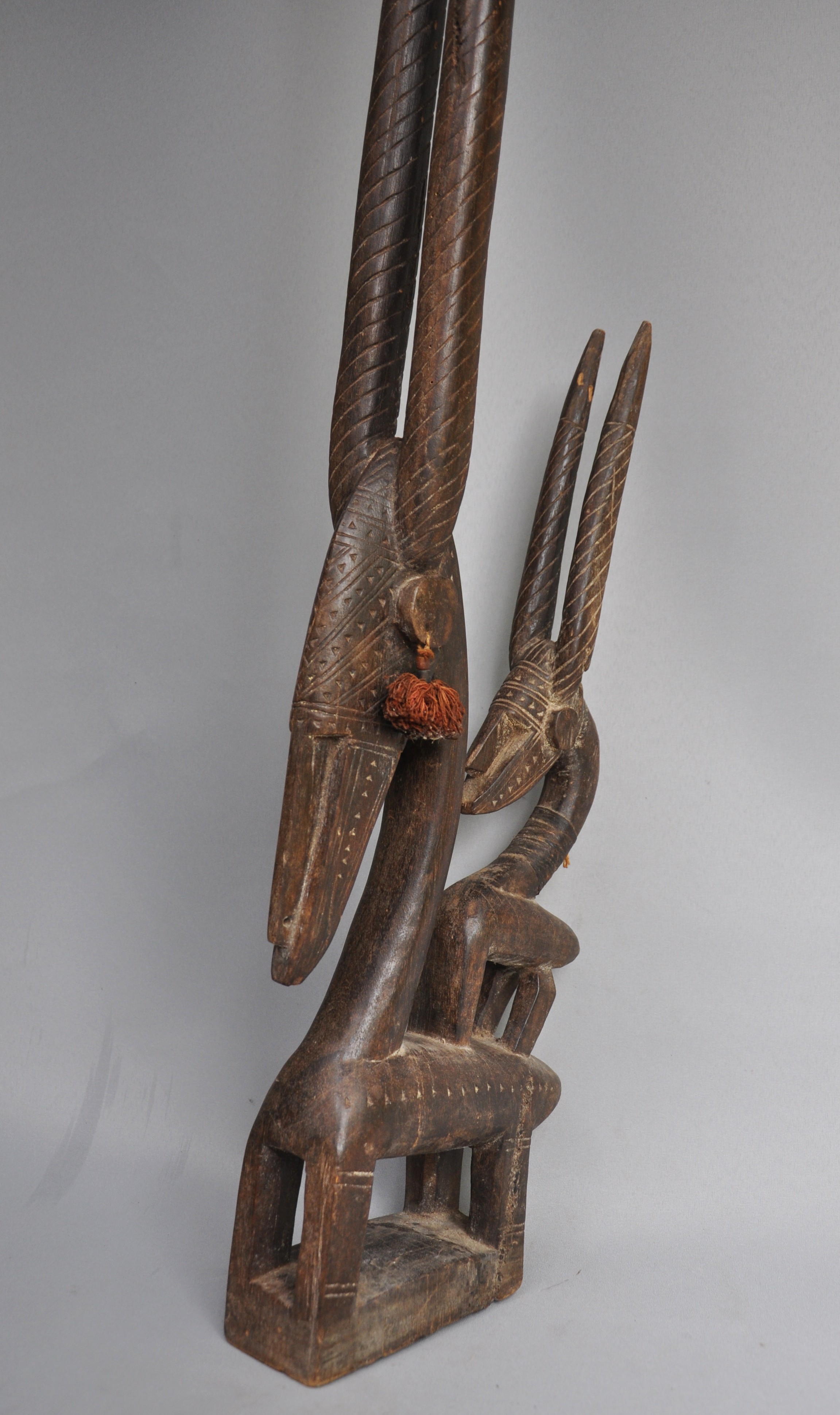 Chi Wara hoofdmasker, Bambara, Mali, ca 1970