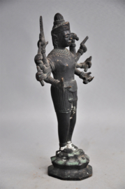 Bronzen Hindoe god, Viswakarma, India, midden 20e eeuw