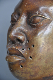 Extremely large head of King OBA, Ife, Benin City region, Nigeria, 21st century