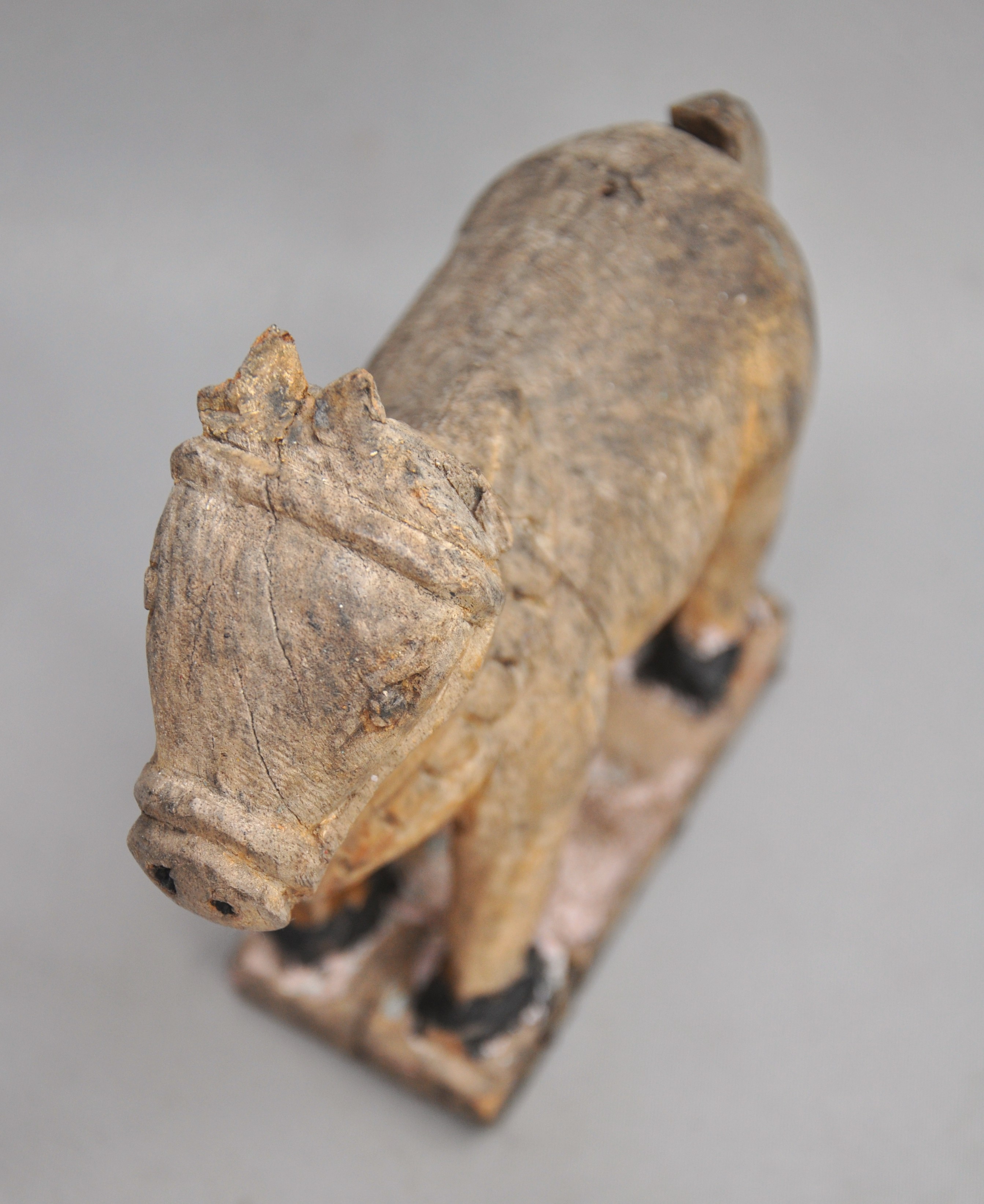 Houten nandi stier uit het Hindoeïsme, India, 1880-1920