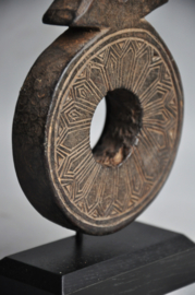 Zéér aparte karnstokhouder, ghurra, Nepal, 1940-50