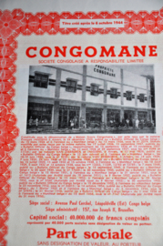 Aandeel uit de Congo "CONGOMANE", met coupons ( code 2)