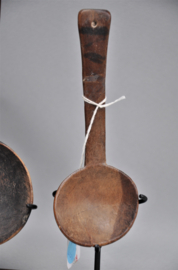 2 old spoons on stand, TOUAREG and West Africa, mid 20th century