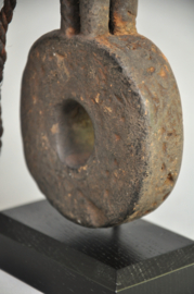 GREAT! Very old ghurra, churning stick conductor, Nepal, 1850-1900