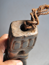 Old ghurra, churning rod conductor with cord, Nepal, 1940-50 (code 17)