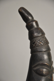 Beautifully carved animal horn, YORUBA, Nigeria, 1960-70