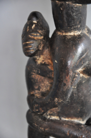 Old medium sized maternity statue of the YORUBA, Nigeria, ca 1950